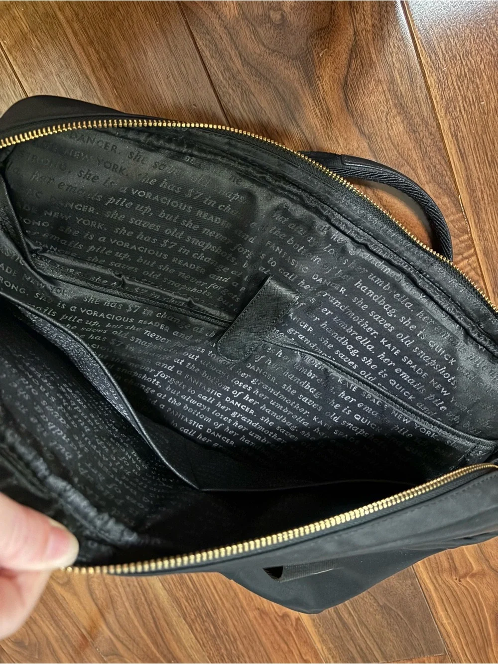 kate spade Black Nylon Laptop Messenger